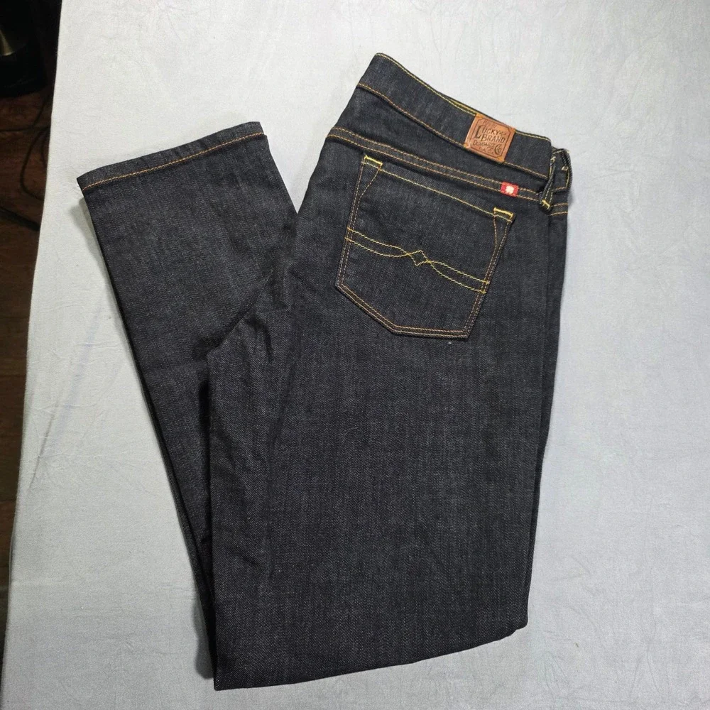 Lucky Brand Zoe Skinny Ankle Crop Jeans Womens 10/30 Dark Wash